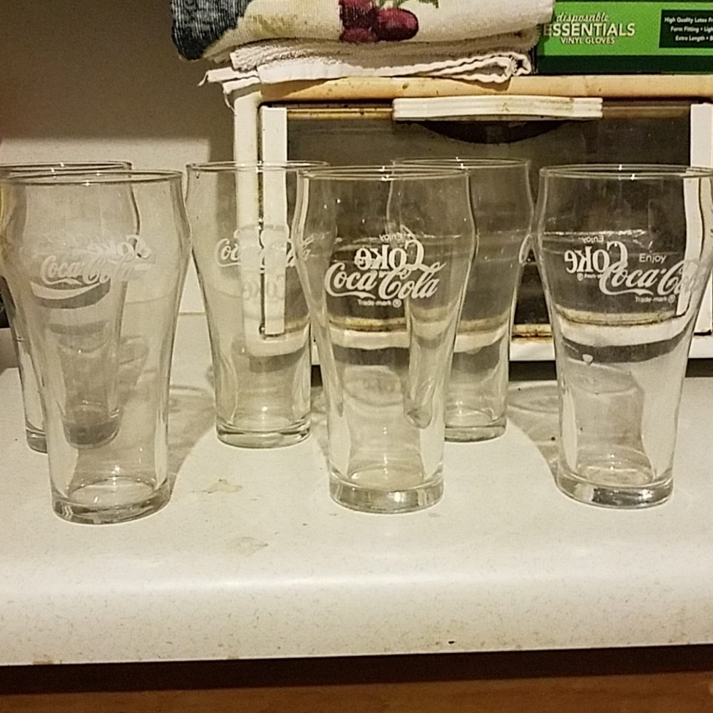 Coke glasses, different colors